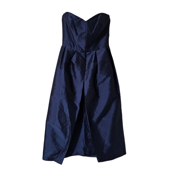 ALFRED SUNG MIDI NATURAL WAIST STRAPLESS DRESS IN BLACK Womens Size 0 - Picture 3 of 4